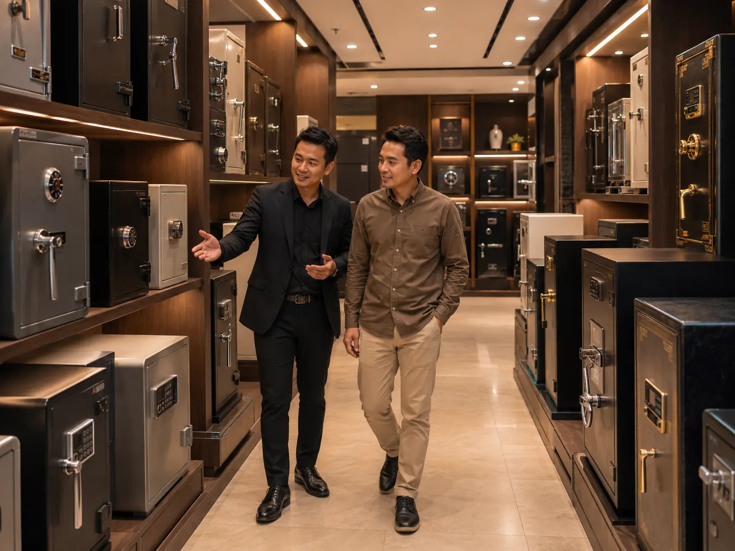 Showroom dengan berbagai pilihan model brankas CV Unggul Rejeki